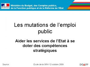 Ministre du Budget des Comptes publics de la