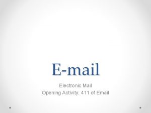 Email Electronic Mail Opening Activity 411 of Email