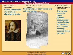 William Shakespeare was a famous playwright and actor