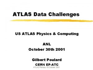 ATLAS Data Challenges US ATLAS Physics Computing ANL