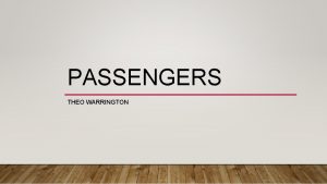PASSENGERS THEO WARRINGTON TRAILER https www youtube comwatch