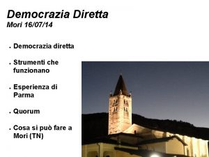 Democrazia Diretta Mori 160714 Democrazia diretta Strumenti che