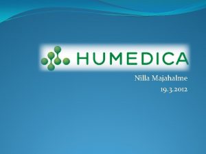 Nilla Majahalme 19 3 2012 Clinical Business Intelligence