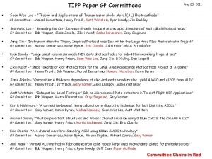 TIPP Paper GP Committees Aug 23 2011 Seon