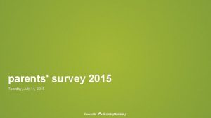 parents survey 2015 Tuesday July 14 2015 Powered