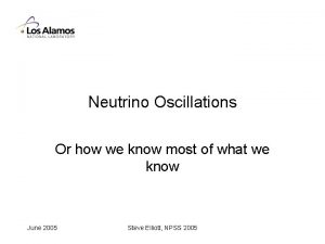 Neutrino Oscillations Or how we know most of
