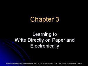 Chapter 3 Learning to Write Directly on Paper