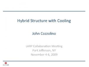 Hybrid Structure with Cooling John Cozzolino LARP Collaboration