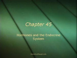 Chapter 45 Hormones and the Endocrine System travismulthaupt