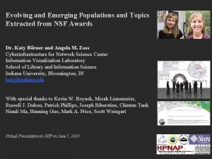 Evolving and Emerging Populations and Topics Extracted from