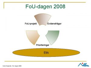 Fo Udagen 2008 Fo Uprojekt Evidensfrgor Prioriteringar Etik