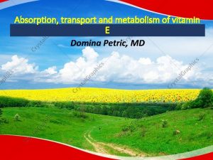 Absorption transport and metabolism of vitamin E Domina