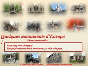 Quelques monuments dEurope Photos personnelles Vous allez voir