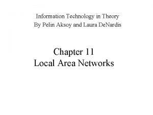 Information Technology in Theory By Pelin Aksoy and