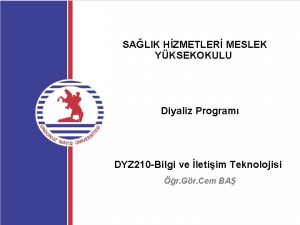 SALIK HZMETLER MESLEK YKSEKOKULU Diyaliz Program DYZ 210