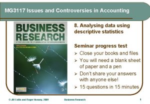 MG 3117 Issues and Controversies in Accounting 8