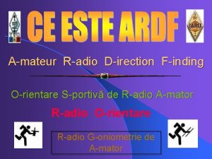 Amateur Radio Direction Finding Orientare Sportiv de Radio