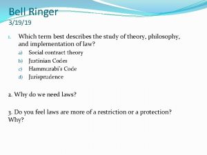 Bell Ringer 31919 1 Which term best describes