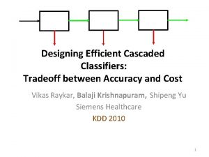 Designing Efficient Cascaded Classifiers Tradeoff between Accuracy and