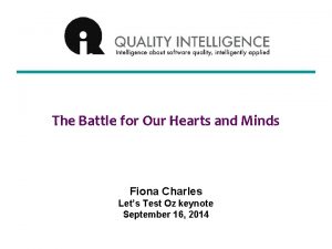 The Battle for Our Hearts and Minds Fiona