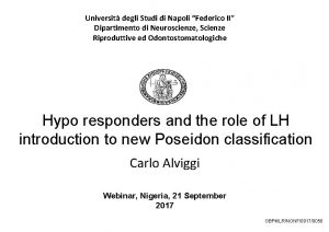 Universit degli Studi di Napoli Federico II Dipartimento