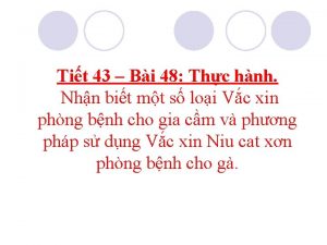 Tit 43 Bi 48 Thc hnh Nhn bit