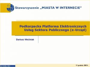 Podkarpacka Platforma Elektronicznych Usug Sektora Publicznego eUrzd Dariusz