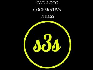 CATLOGO COOPERATIVA STRESS ndice Productos salados Productos dulces