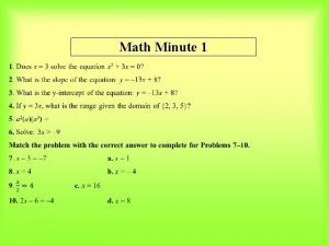 Math Minute 1 Answers Photosynthesis and Cellular Respiration