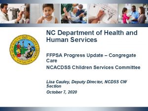 NC Department of Health and Human Services FFPSA