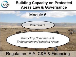 Building Capacity on Protected Areas Law Governance Module