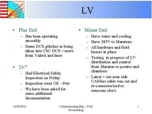 LV Plus End Minus End Has been operating