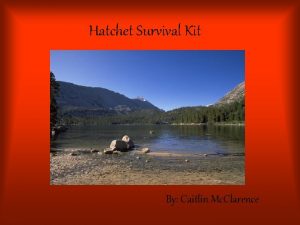 Hatchet Survival Kit By Caitlin Mc Clarence Hatchet