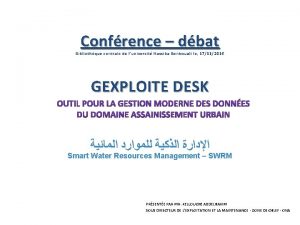 Confrence dbat Bibliothque centrale de luniversit Hassiba Benbouali