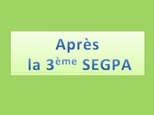 e Parcours en 3 ans BAC GENERAL BAC