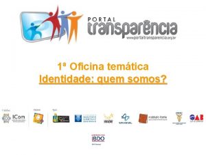 1 Oficina temtica Identidade quem somos A Oficina