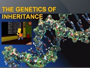 THE GENETICS OF INHERITANCE The Genetics of Inheritance