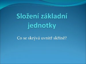 Co se skrv uvnit skn 1 Potaov sk