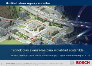 Movilidad urbana segura y sostenible Tecnologas avanzadas para