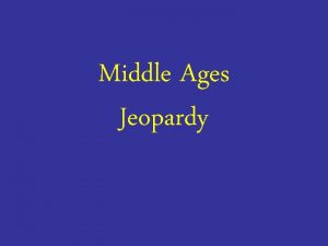 Middle Ages Jeopardy Historical Context Canterbury Prologue Pardoners