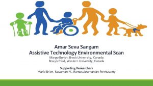 Amar Seva Sangam Assistive Technology Environmental Scan Margo