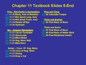 Chapter 11 Textbook Slides 5 End Five Rot