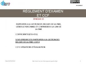 M ROMANET RGLEMENT DEXAMEN ET CCF PREUVE E