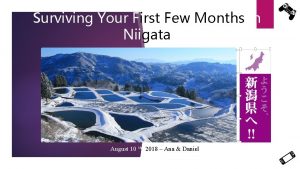 Surviving Your First Few Months in Niigata August