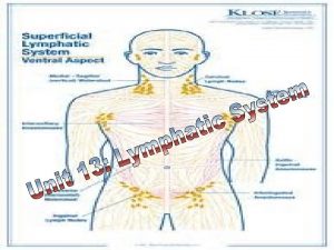 Lymphatic System Composed of lymph lymphatic vessels lymph