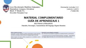 Liceo Bicentenario Martimo Valparaso Asignatura Lengua y Literatura