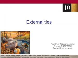 Externalities Power Point Slides prepared by Andreea CHIRITESCU