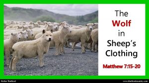 The Wolf in Sheeps Clothing Matthew 7 15