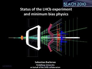 Status of the LHCb experiment and minimum bias