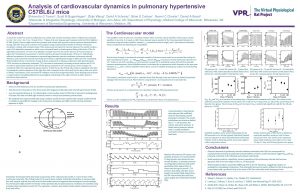 Analysis of cardiovascular dynamics in pulmonary hypertensive C